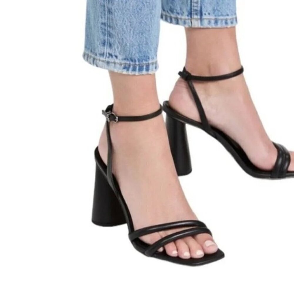NWT Sam Edelman Leather Kia Strappy Sandal Black Size 10